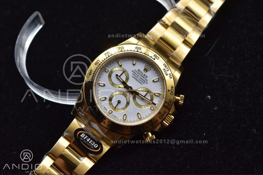 Daytona 116508 BTF 1:1 Best Edition White Dial on YG Bracelet SA4130