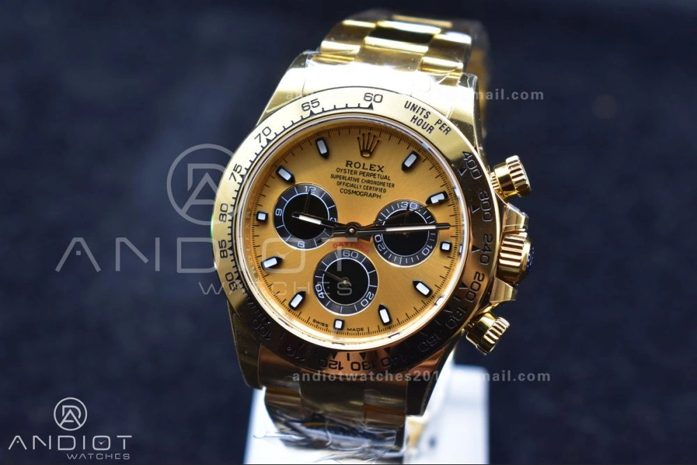 Daytona 116508 BTF 1:1 Best Edition YG Black Dial on YG Bracelet SA4130