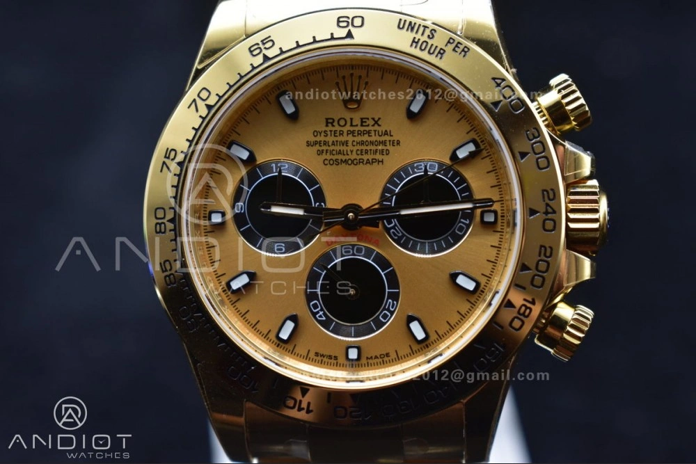 Daytona 116508 BTF 1:1 Best Edition YG Black Dial on YG Bracelet SA4130