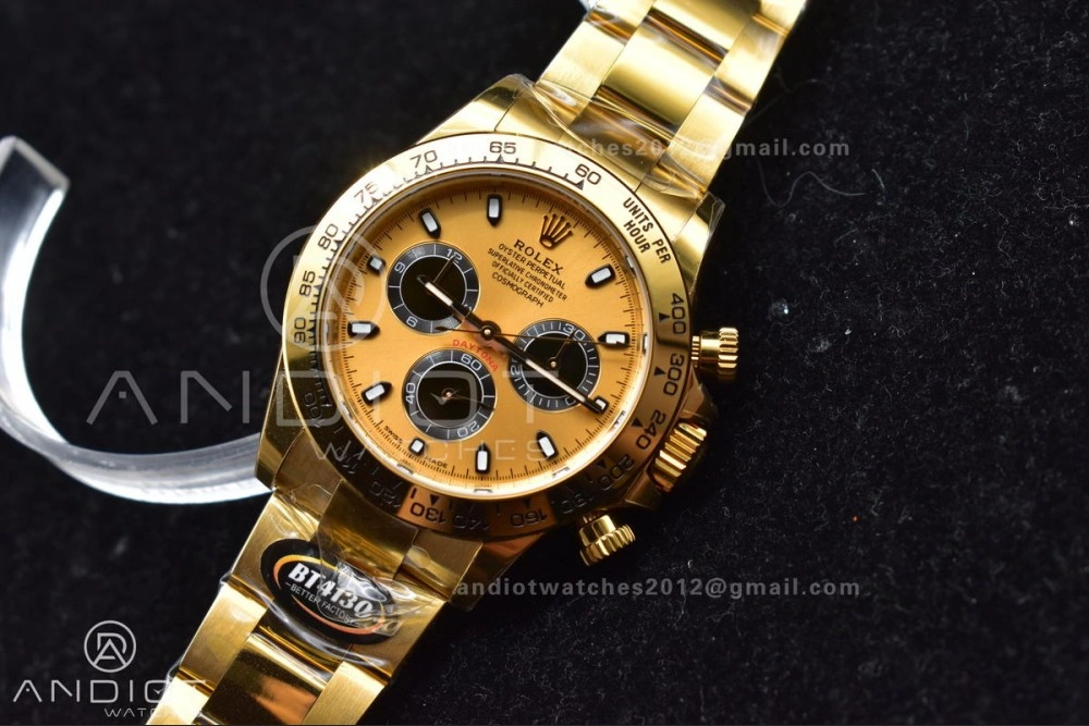 Daytona 116508 BTF 1:1 Best Edition YG Black Dial on YG Bracelet SA4130
