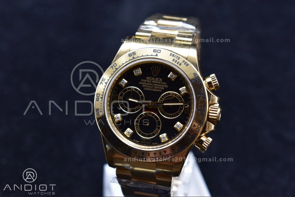 Daytona 116508 Clean 1:1 Best Edition Black YG Dial On YG Bracelet SA4130