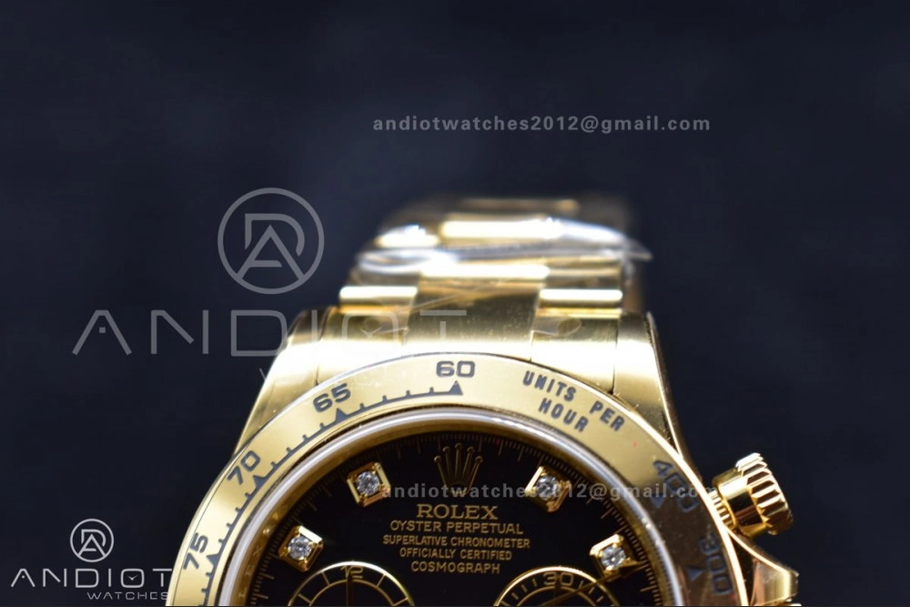 Daytona 116508 Clean 1:1 Best Edition Black YG Dial On YG Bracelet SA4130