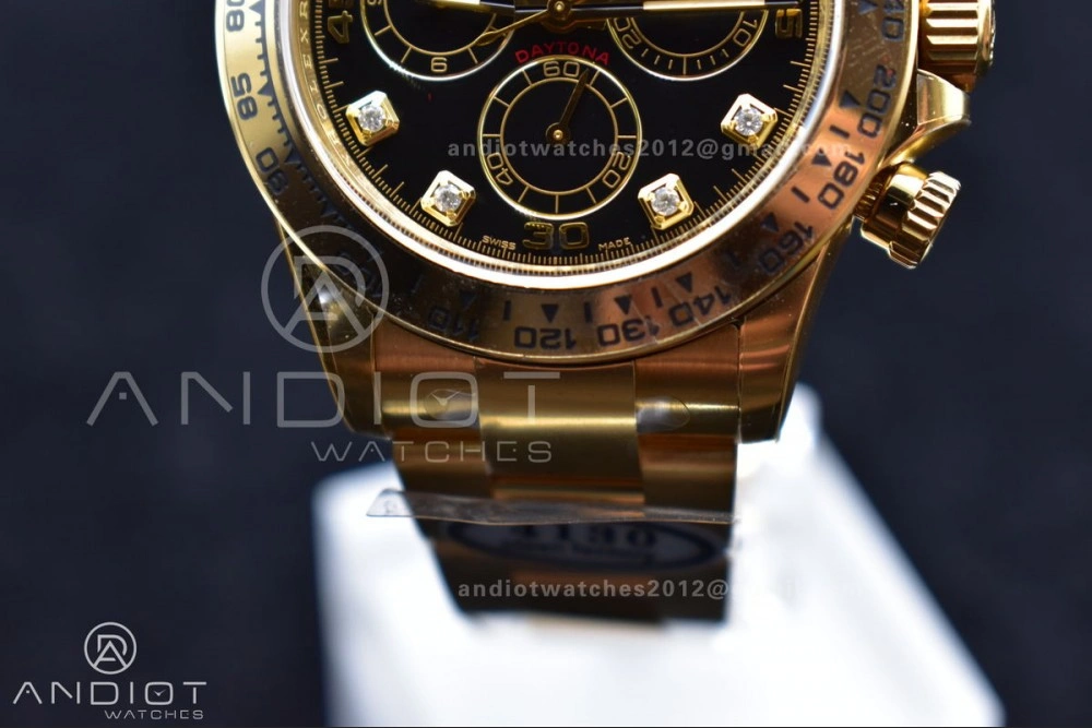 Daytona 116508 Clean 1:1 Best Edition Black YG Dial On YG Bracelet SA4130