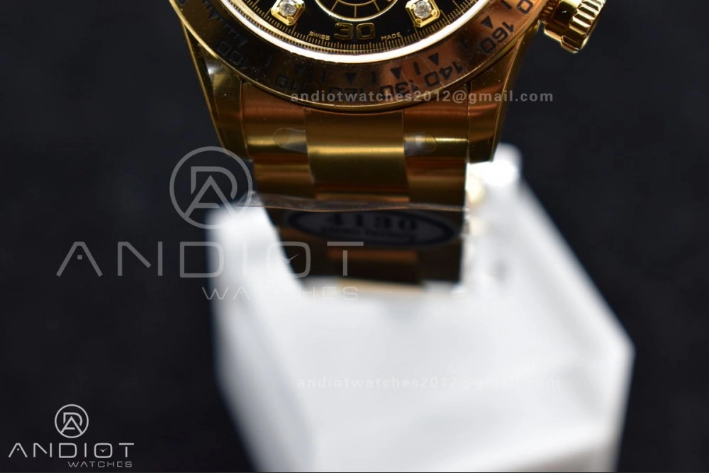 Daytona 116508 Clean 1:1 Best Edition Black YG Dial On YG Bracelet SA4130