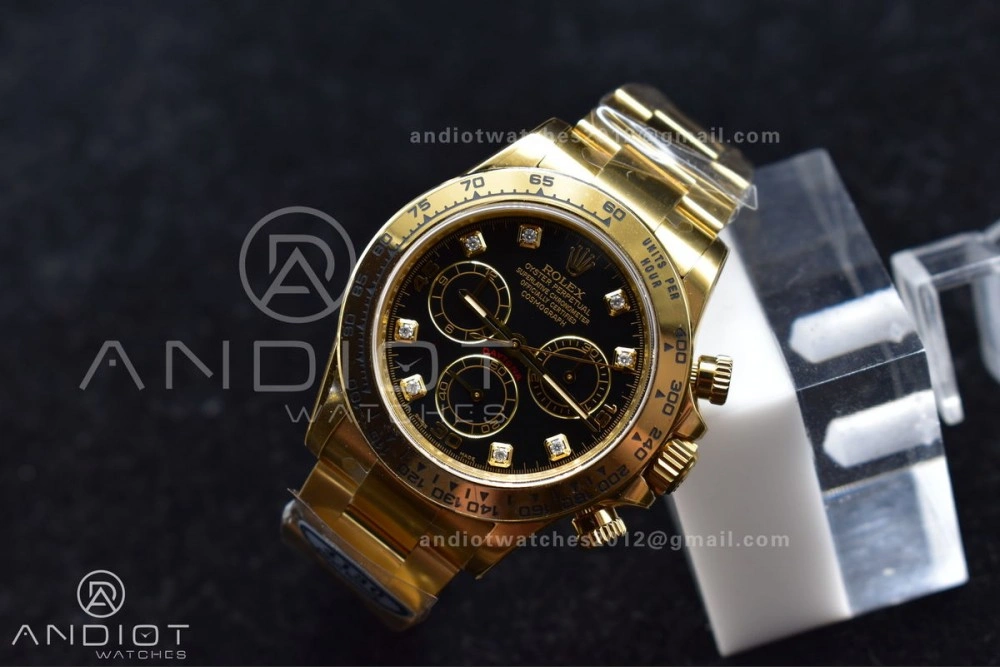 Daytona 116508 Clean 1:1 Best Edition Black YG Dial On YG Bracelet SA4130