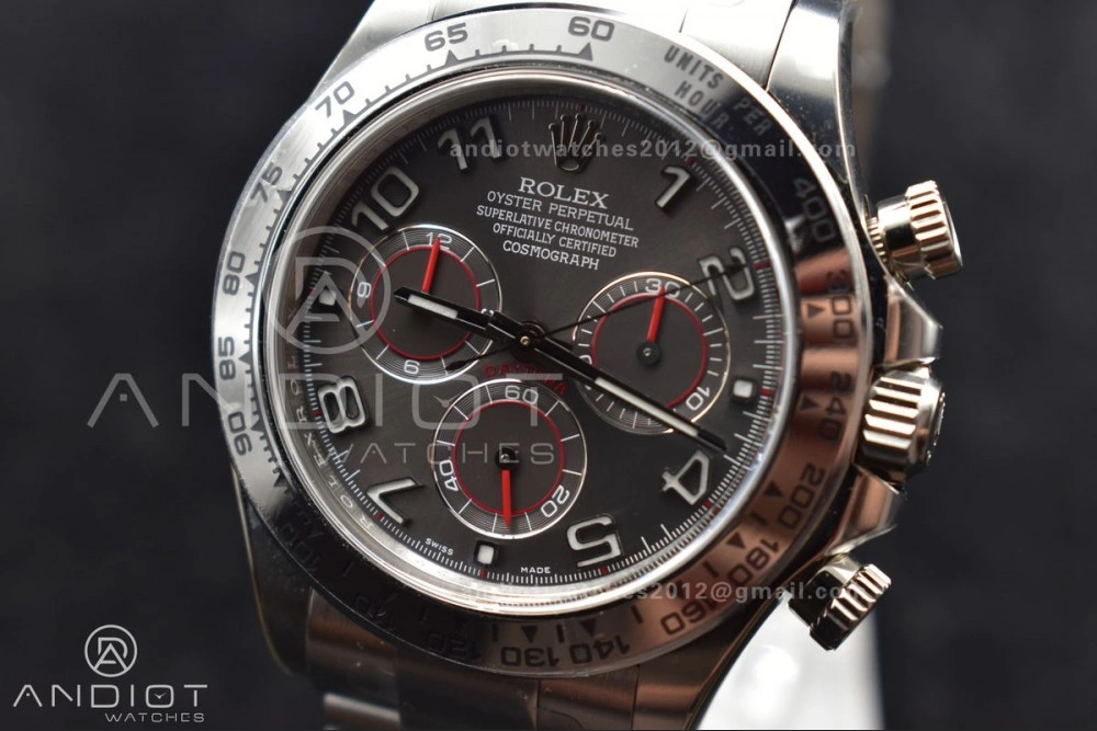 Daytona 116509 Clean 1:1 Best Edition Gray Dial Arabic Markers on SS Bracelet SA4130 V2