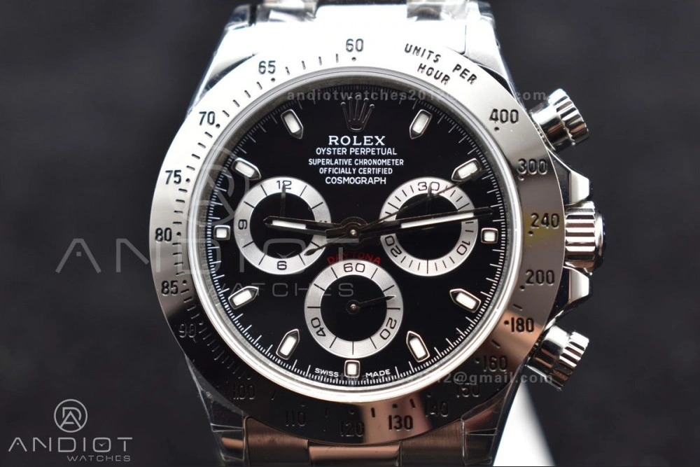 Daytona 116509 WF 1:1 Best Edition Black Diamonds Dial on SS Bracelet A7750