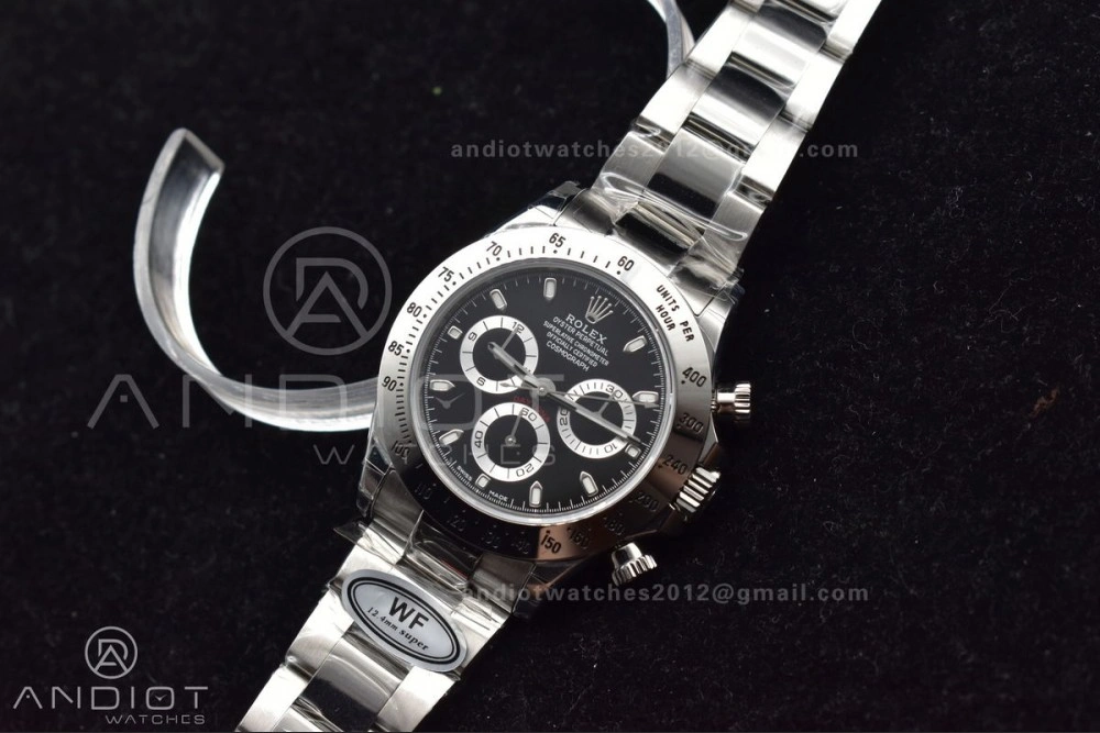 Daytona 116509 WF 1:1 Best Edition Black Diamonds Dial on SS Bracelet A7750