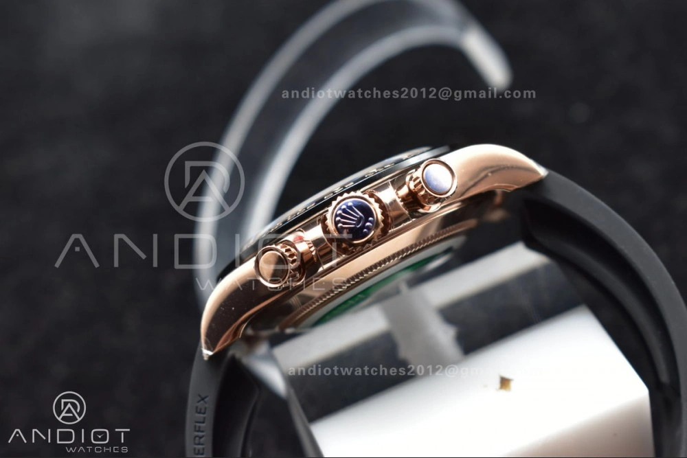 Daytona 116515 BTF 1:1 Best Edition Black RG Dial on Oysterflex Rubber Strap SA4130