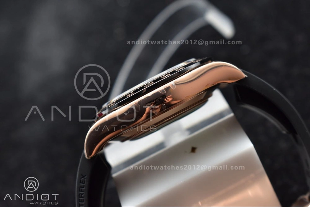 Daytona 116515 BTF 1:1 Best Edition Black RG Dial on Oysterflex Rubber Strap SA4130