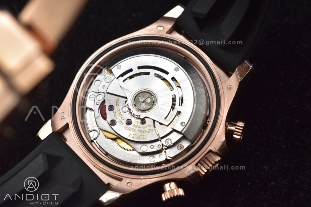 Daytona 116515 BTF 1:1 Best Edition Black RG Dial on Oysterflex Rubber Strap SA4130