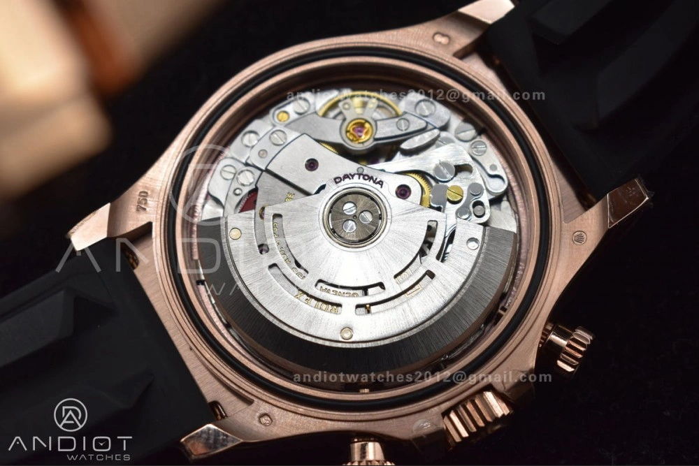 Daytona 116515 BTF 1:1 Best Edition Black RG Dial on Oysterflex Rubber Strap SA4130