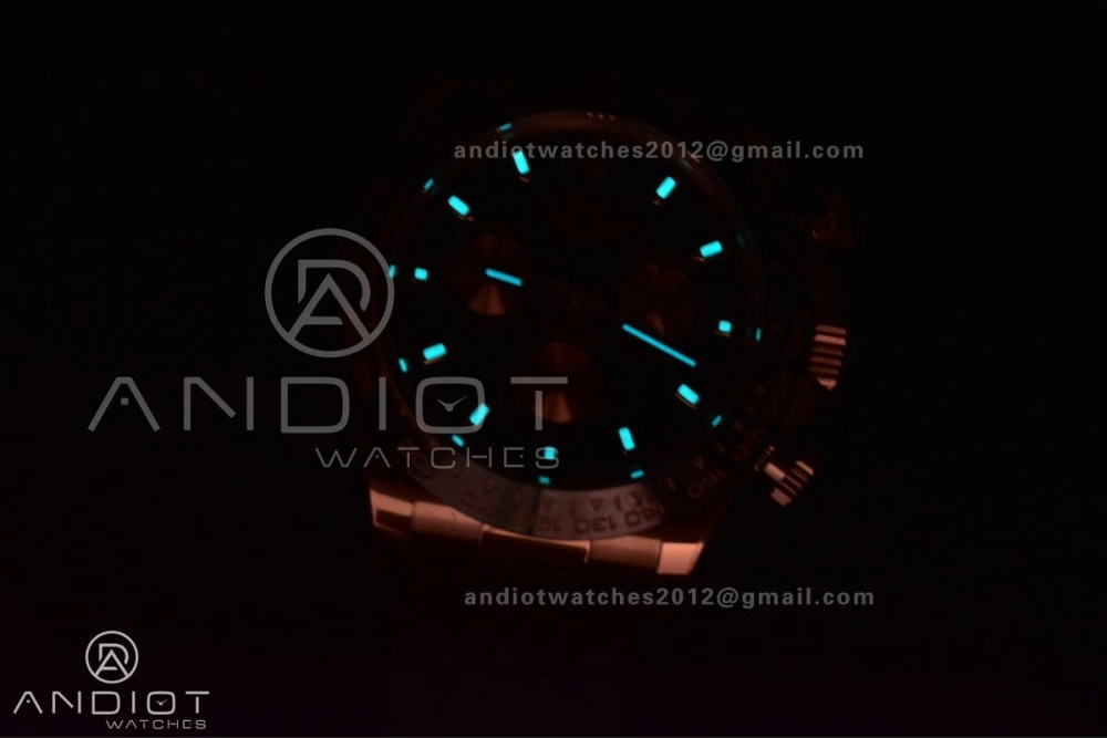 Daytona 116515 BTF 1:1 Best Edition Black RG Dial on Oysterflex Rubber Strap SA4130