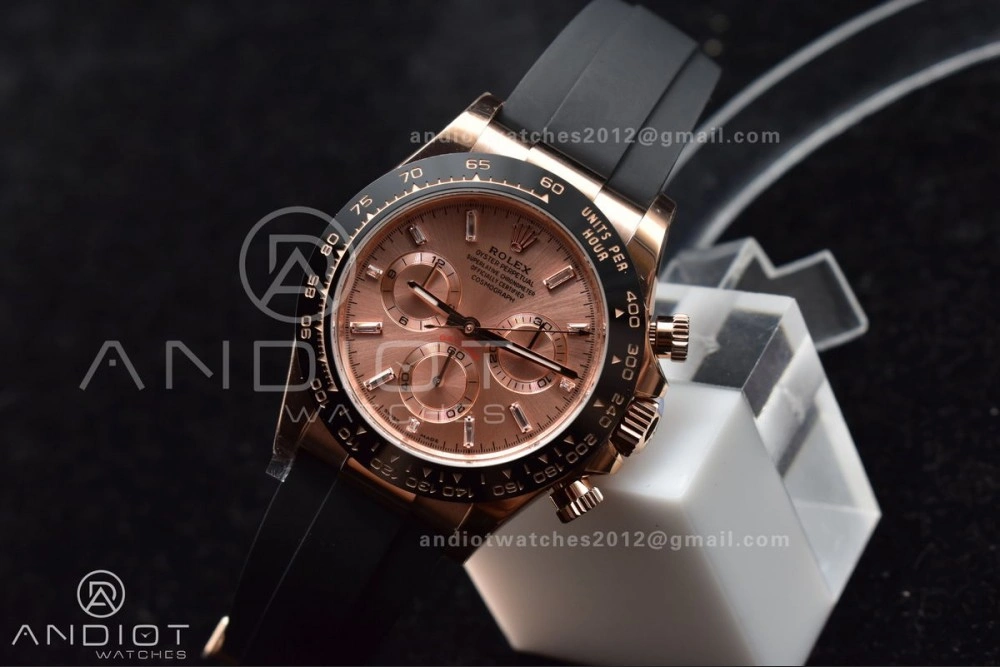 Daytona 116515 BTF 1:1 Best Edition RG Dial on Oysterflex Rubber Strap SA4130