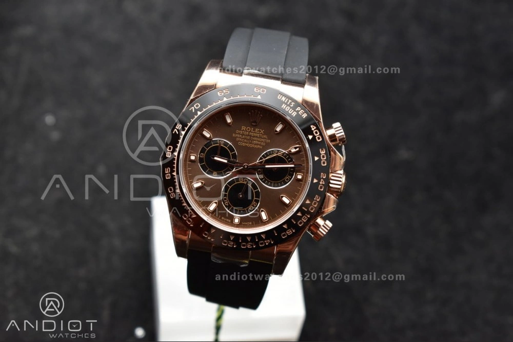 Daytona 116515 LN ZF 1:1 Best Edition Chocolate Black Dial on Oyster-flex Strap SH4130 (Gain Weight)