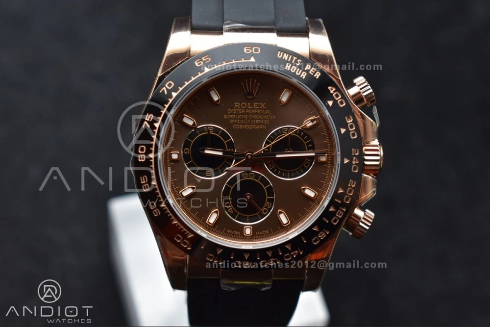 Daytona 116515 LN ZF 1:1 Best Edition Chocolate Black Dial on Oyster-flex Strap SH4130 (Gain Weight)