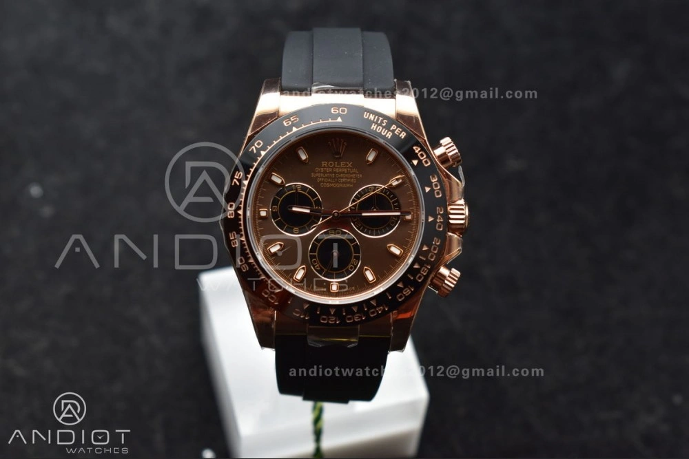 Daytona 116515 LN ZF 1:1 Best Edition Chocolate Black Dial on Oyster-flex Strap SH4130 (Gain Weight)