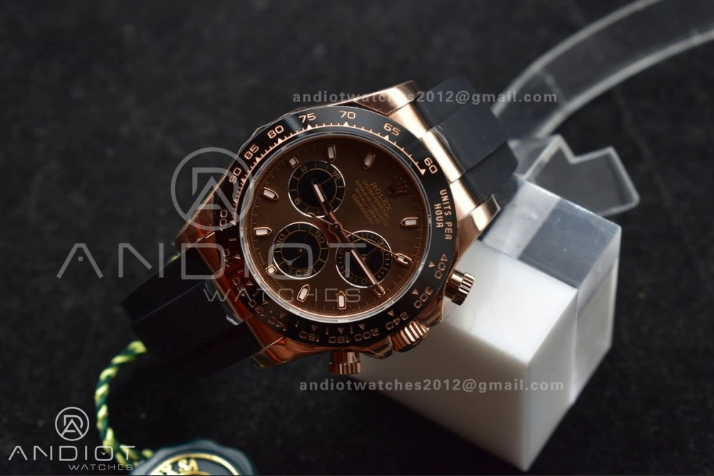 Daytona 116515 LN ZF 1:1 Best Edition Chocolate Black Dial on Oyster-flex Strap SH4130 (Gain Weight)