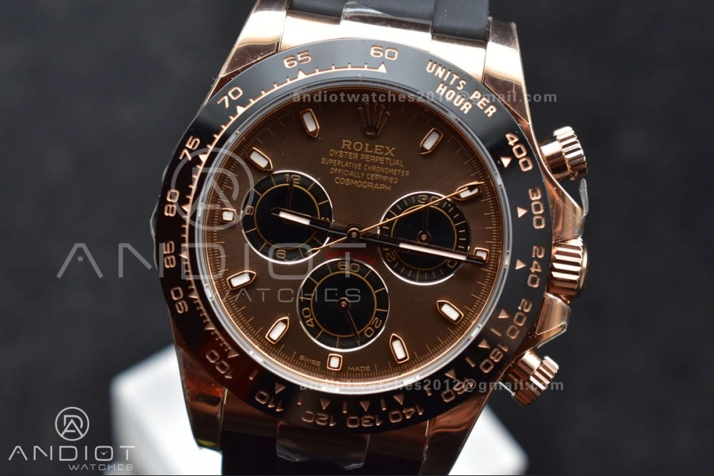 Daytona 116515 LN ZF 1:1 Best Edition Chocolate Black Dial on Oyster-flex Strap SH4130 (Gain Weight)