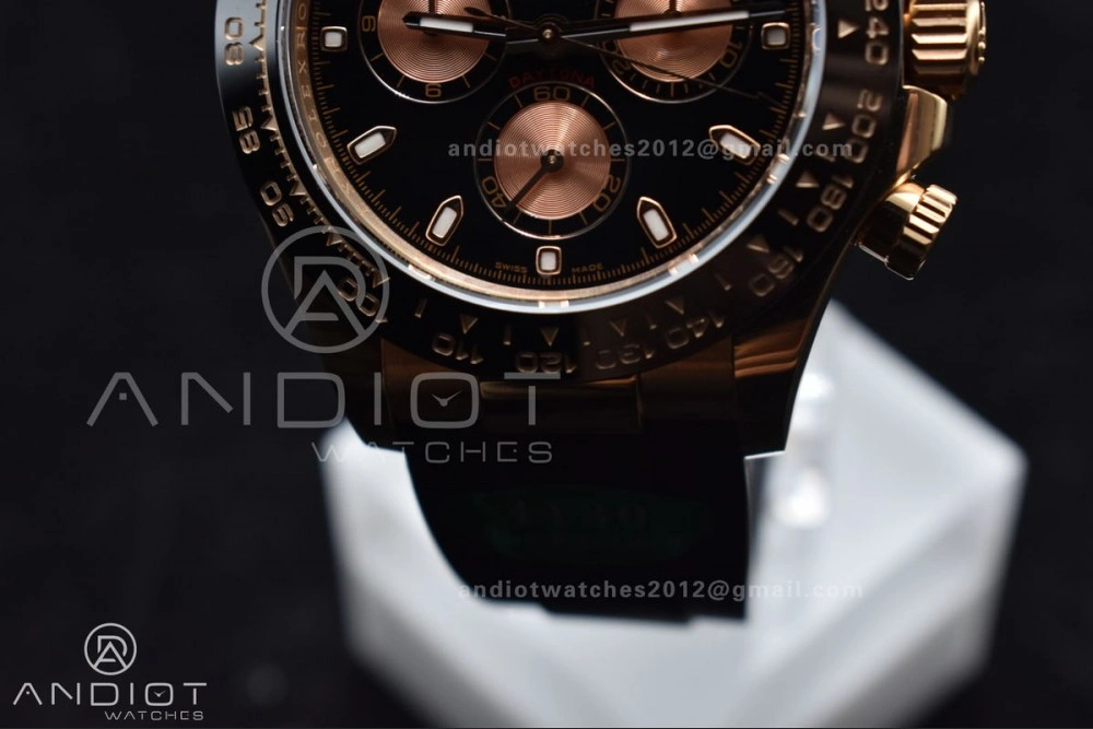 Daytona 116518 APSF 1:1 Best Edition Black RG Dial on Oysterflex Rubber Strap SH4130