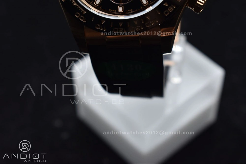 Daytona 116518 APSF 1:1 Best Edition Black RG Dial on Oysterflex Rubber Strap SH4130