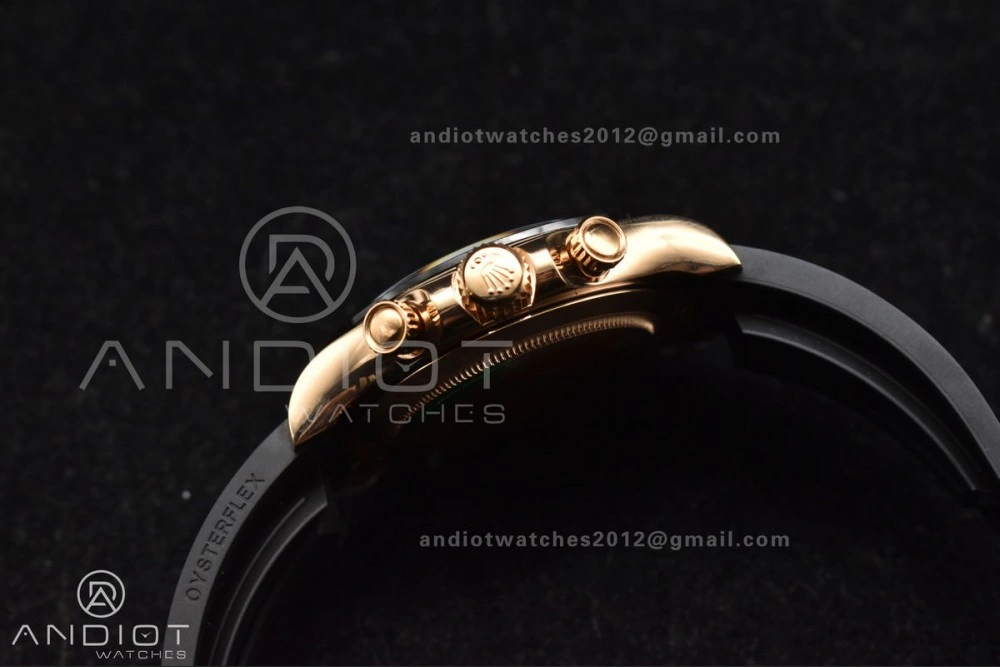 Daytona 116518 APSF 1:1 Best Edition Black RG Dial on Oysterflex Rubber Strap SH4130