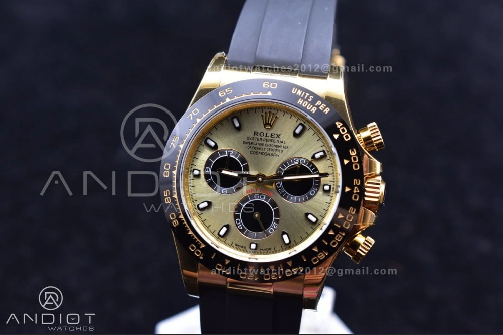 Daytona 116518 BTF 1:1 Best Edition Black Diamonds Dial On Oysterflex Rubber Strap SA4130 V2