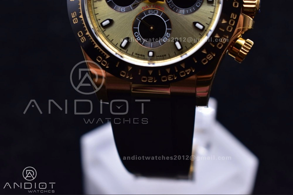 Daytona 116518 BTF 1:1 Best Edition Black Diamonds Dial On Oysterflex Rubber Strap SA4130 V2