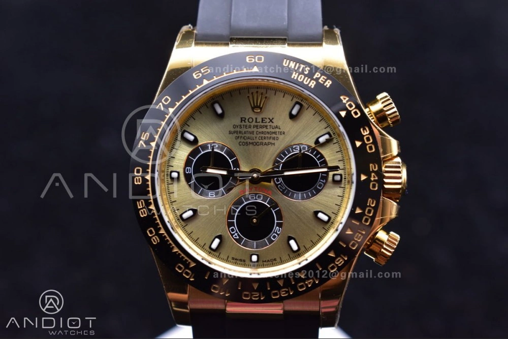 Daytona 116518 BTF 1:1 Best Edition Black Diamonds Dial On Oysterflex Rubber Strap SA4130 V2