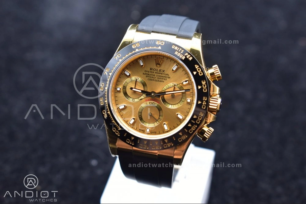 Daytona 116518 BTF 1:1 Best Edition YG Lume Dial on Oysterflex Rubber Strap SA4130