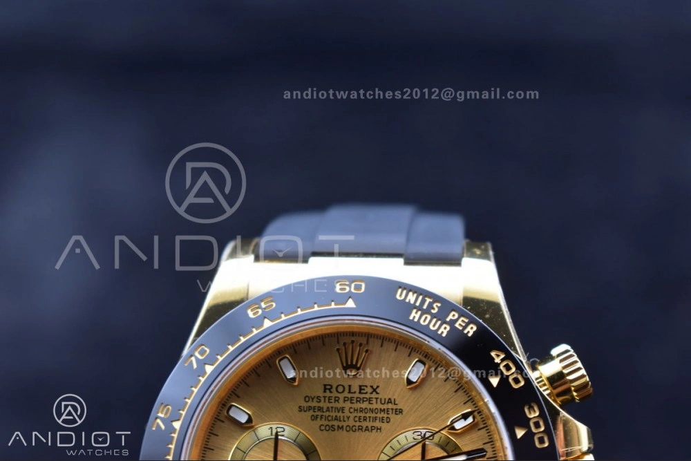 Daytona 116518 BTF 1:1 Best Edition YG Lume Dial on Oysterflex Rubber Strap SA4130