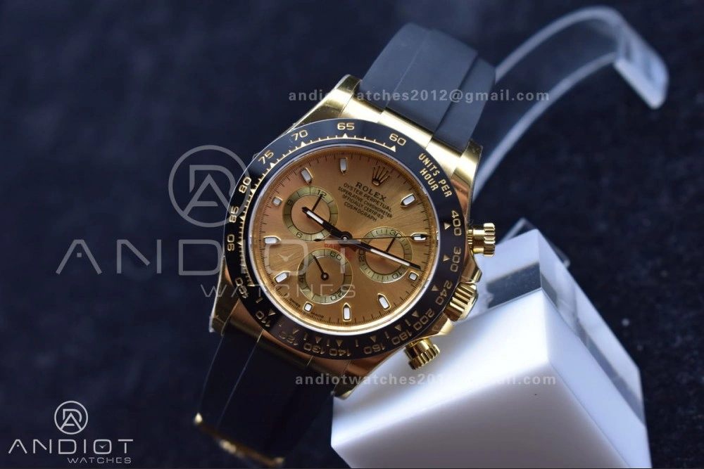 Daytona 116518 BTF 1:1 Best Edition YG Lume Dial on Oysterflex Rubber Strap SA4130