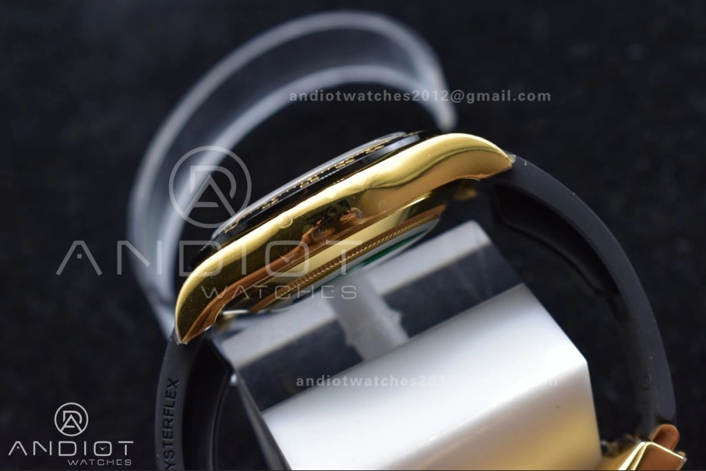 Daytona 116518 BTF 1:1 Best Edition YG Black Dial on Oysterflex Rubber Strap SA4130