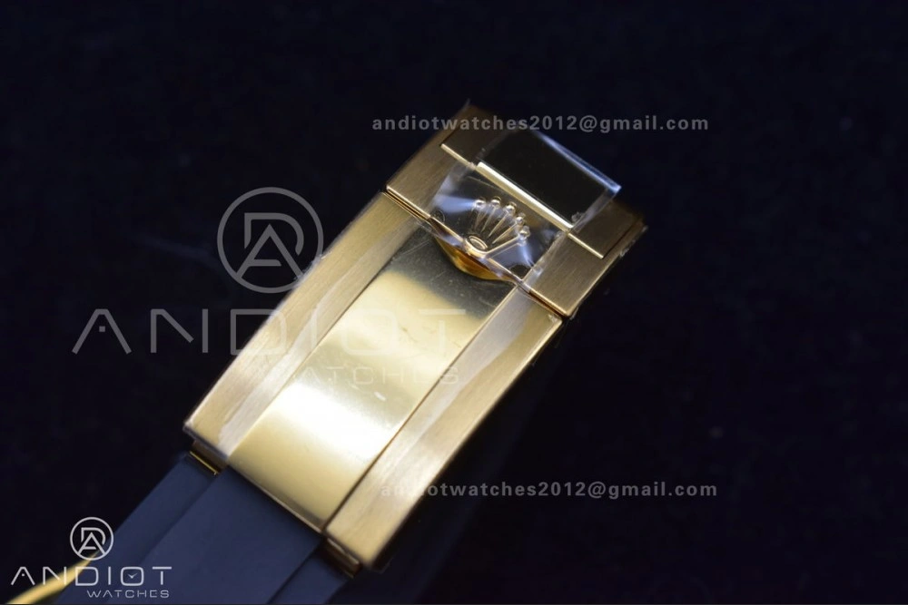 Daytona 116518 BTF 1:1 Best Edition YG Black Dial on Oysterflex Rubber Strap SA4130