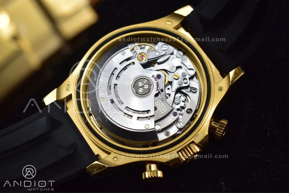 Daytona 116518 BTF 1:1 Best Edition YG Black Dial on Oysterflex Rubber Strap SA4130