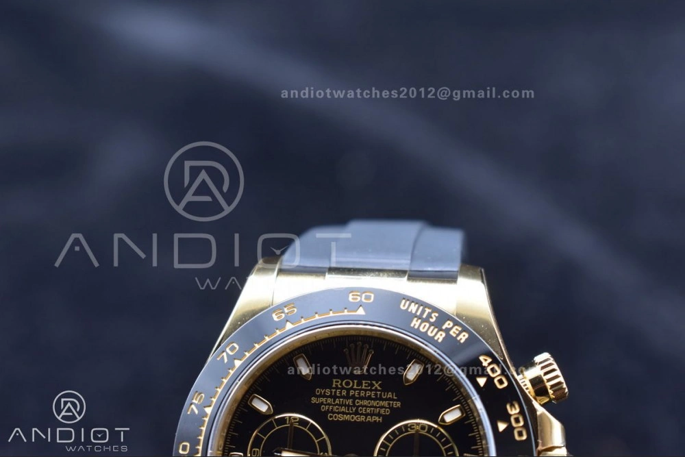 Daytona 116518 Clean 1:1 Best Edition Black Dial on Oysterflex Rubber Strap SA4130