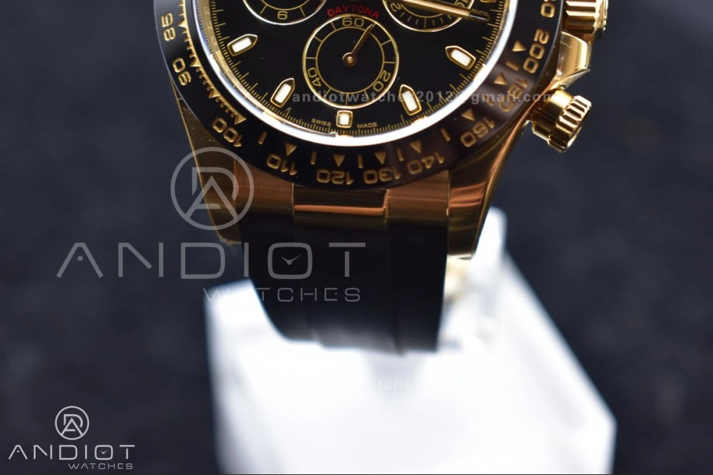 Daytona 116518 Clean 1:1 Best Edition Black Dial on Oysterflex Rubber Strap SA4130