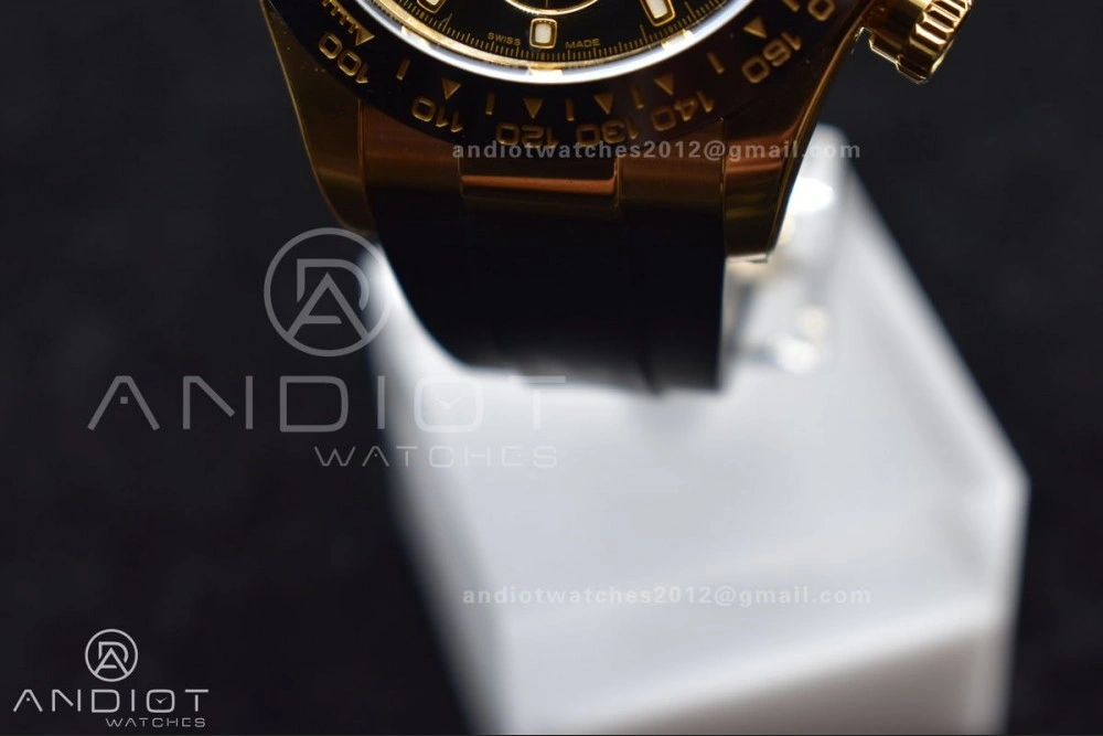 Daytona 116518 Clean 1:1 Best Edition Black Dial on Oysterflex Rubber Strap SA4130