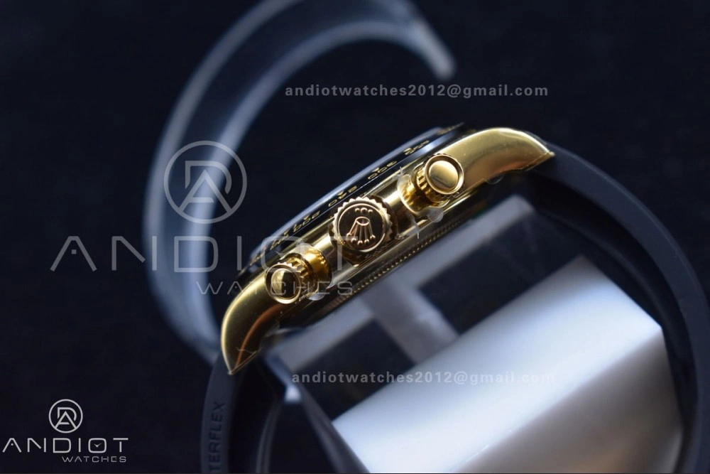 Daytona 116518 Clean 1:1 Best Edition Black Diamonds Dial on Oysterflex Rubber Strap SA4130 V2