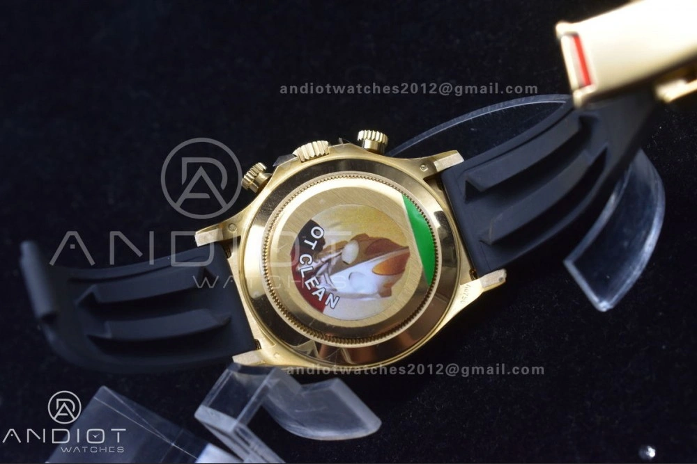 Daytona 116518 Clean 1:1 Best Edition Black Diamonds Dial on Oysterflex Rubber Strap SA4130 V2