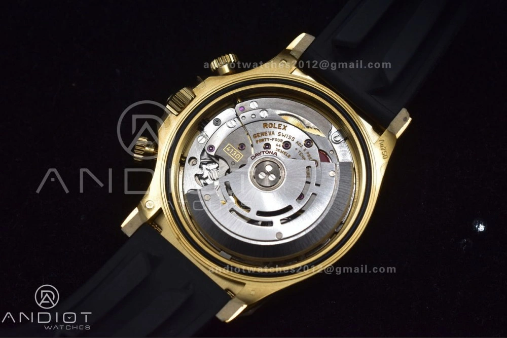 Daytona 116518 Clean 1:1 Best Edition Black Diamonds Dial on Oysterflex Rubber Strap SA4130 V2