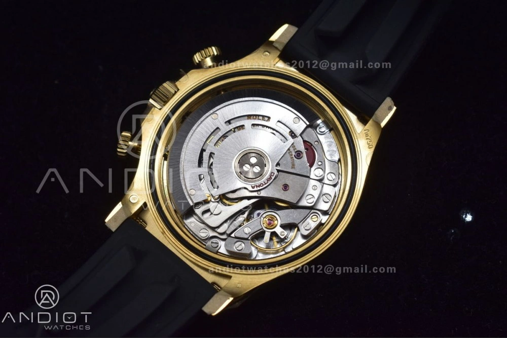 Daytona 116518 Clean 1:1 Best Edition Black Diamonds Dial on Oysterflex Rubber Strap SA4130 V2