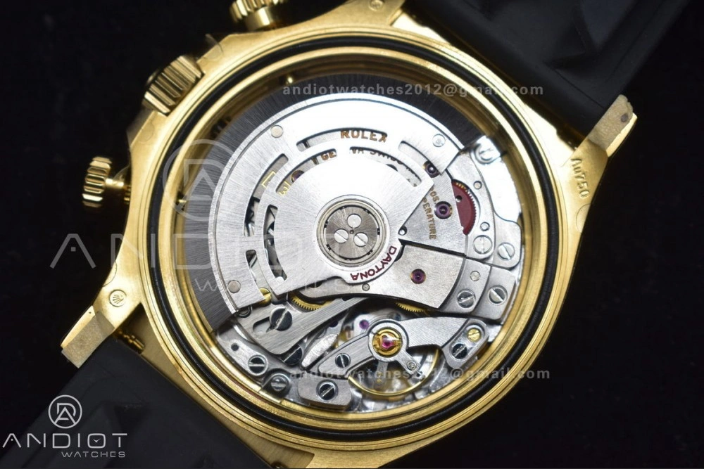 Daytona 116518 Clean 1:1 Best Edition Black Diamonds Dial on Oysterflex Rubber Strap SA4130 V2