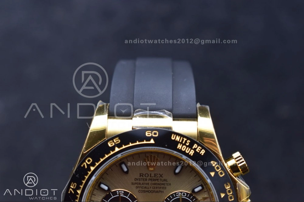 Daytona 116518 LN ZF 1:1 Best Edition YG Black Dial on Oyster-flex Strap SH4130 (Gain Weight)