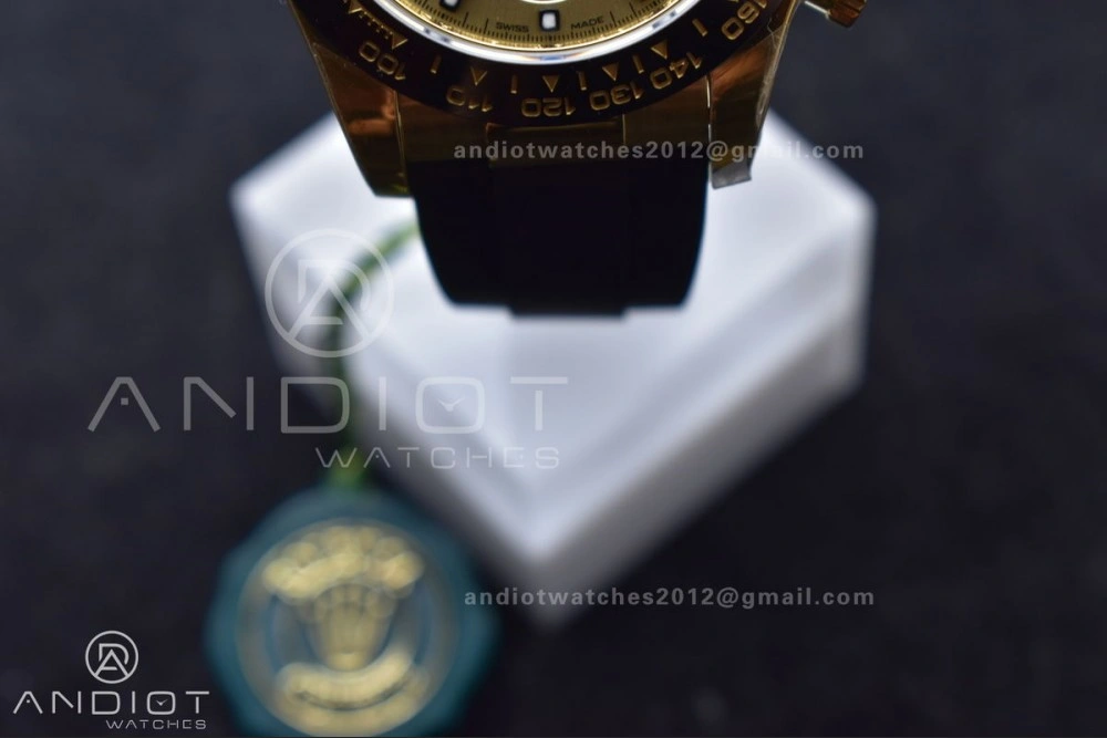 Daytona 116518 LN ZF 1:1 Best Edition YG Black Dial on Oyster-flex Strap SH4130 (Gain Weight)