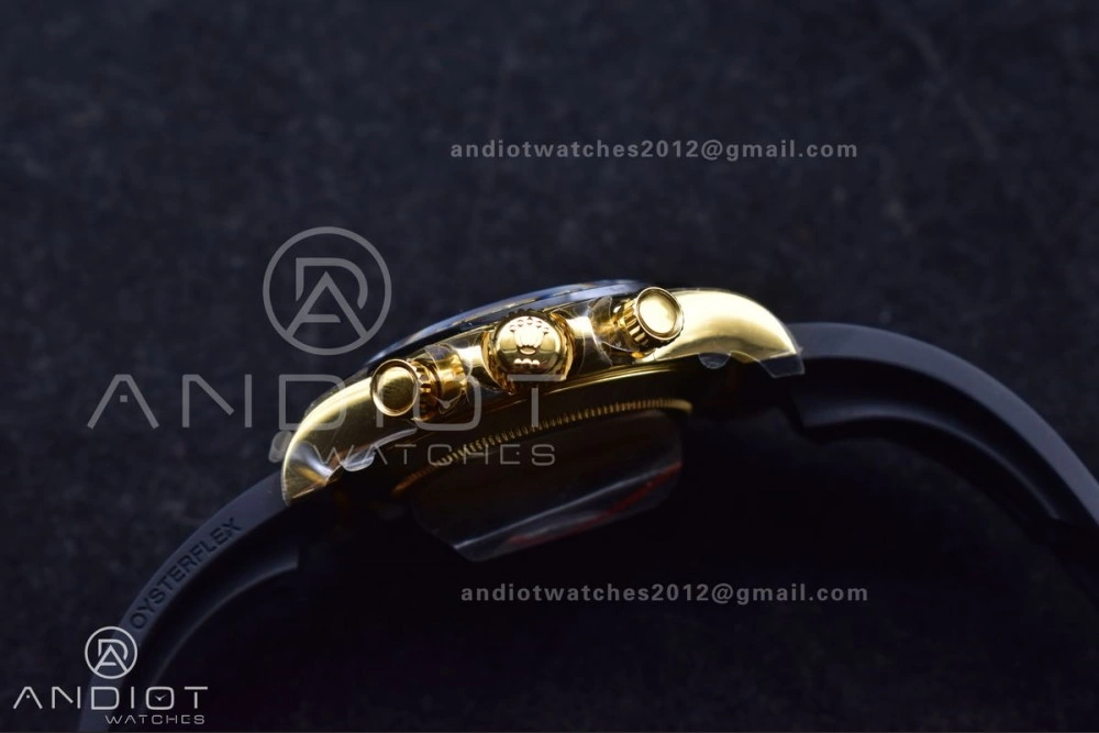 Daytona 116518 LN ZF 1:1 Best Edition YG Black Dial on Oyster-flex Strap SH4130 (Gain Weight)