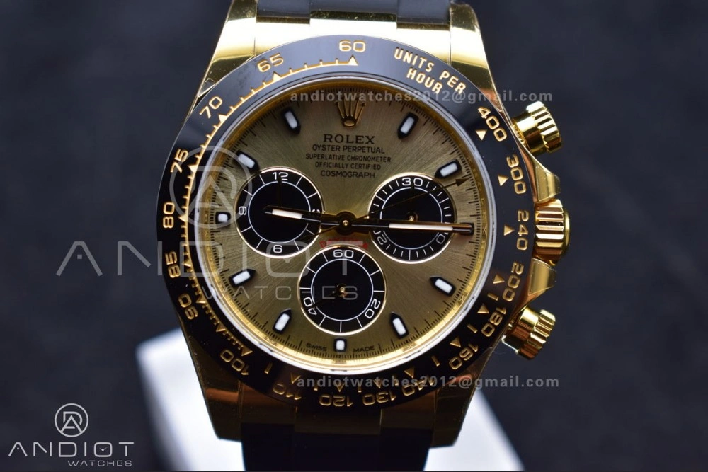 Daytona 116518 VSF 1:1 Best Edition 904L Steel YG Dial on Oyster flex Strap DD4130