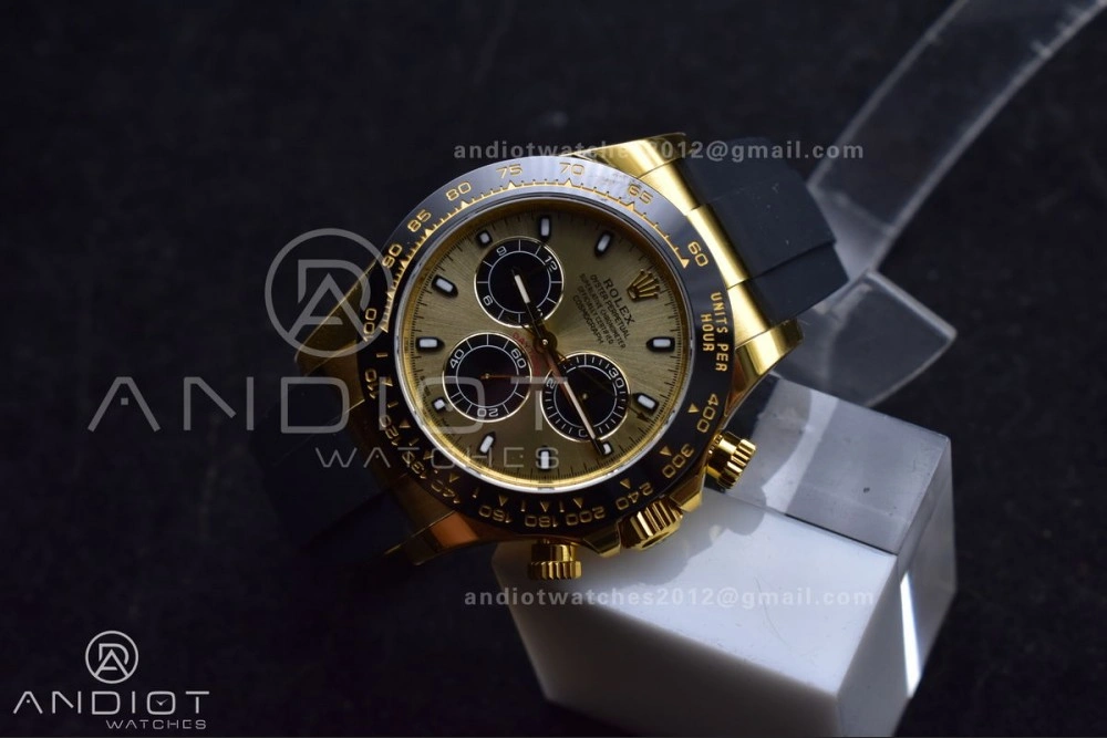 Daytona 116518 VSF 1:1 Best Edition 904L Steel YG Dial on Oyster flex Strap DD4130