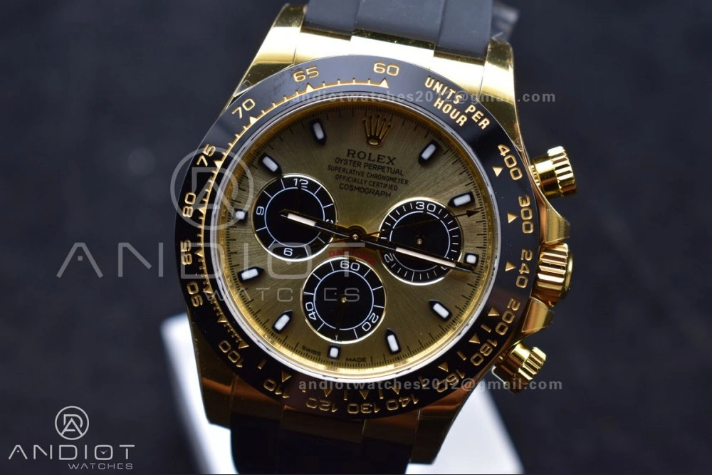 Daytona 116518 VSF 1:1 Best Edition 904L Steel YG Dial on Oyster flex Strap DD4130