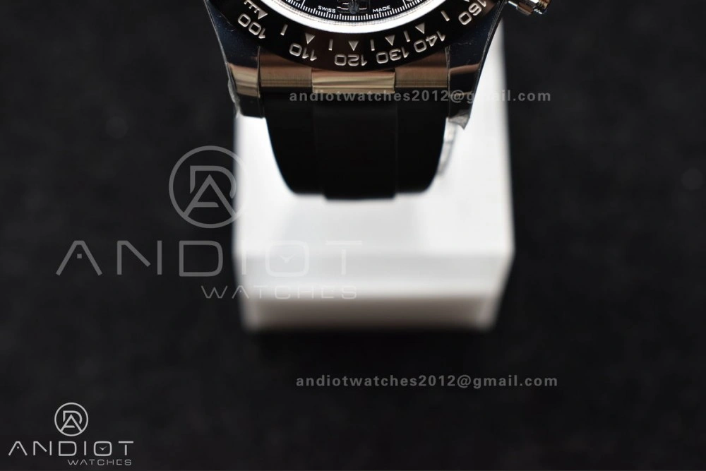 Daytona 116519 BTF 1:1 Best Edition Black Diamonds Dial on Oysterflex Rubber Strap SA4130